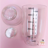  Bình lắc shaker nhựa vạch đen 500ml 