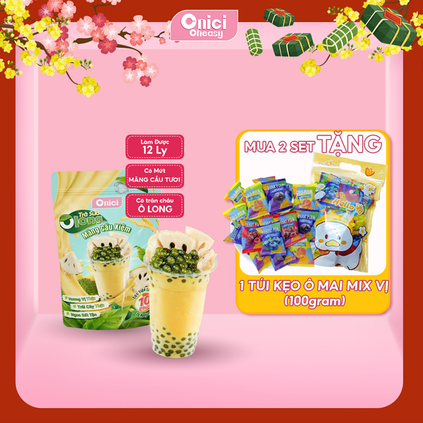 Set nguyên liệu Trà sữa Olong Mãng Cầu Xiêm thành phẩm 25-30 ly ( 3-4 lít thành phẩm )