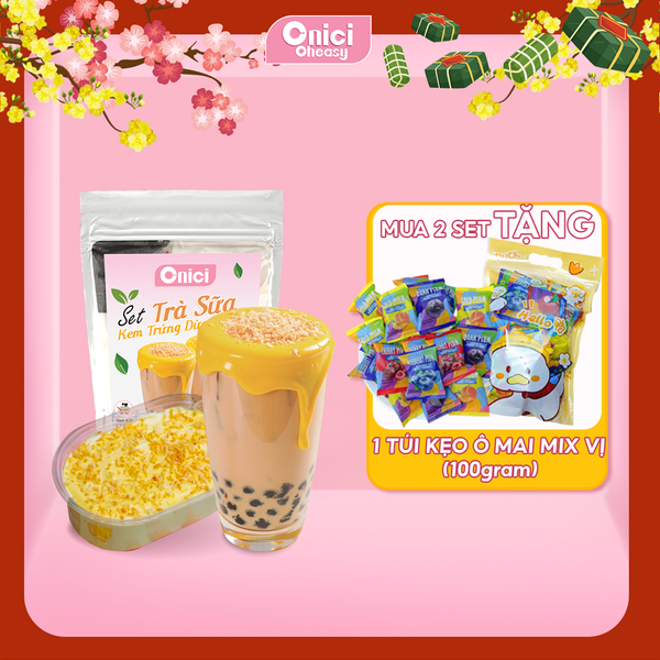 Set nguyên liệu Trà sữa Kem Trứng Dừa Nướng 20-25 ly