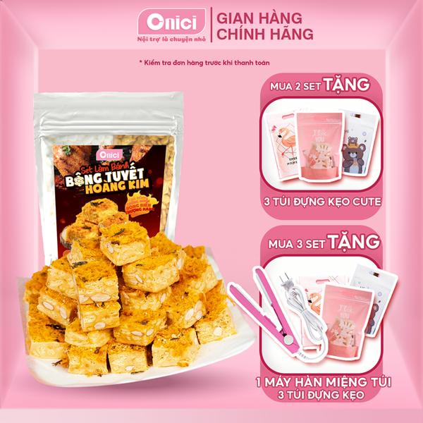 Set nguyên liệu làm Bánh bông tuyết (40 viên)