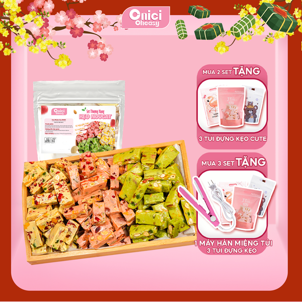 Set nguyên liệu làm Kẹo nougat (60 viên)