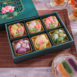  Set nguyên liệu Bánh Trung Thu Dẻo (6 bánh _ 5 màu _ 3 vị nhân) 75G/1 bánh 