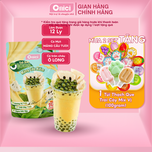 Set nguyên liệu Trà sữa Olong Mãng Cầu Xiêm thành phẩm 25-30 ly ( 3-4 lít thành phẩm )