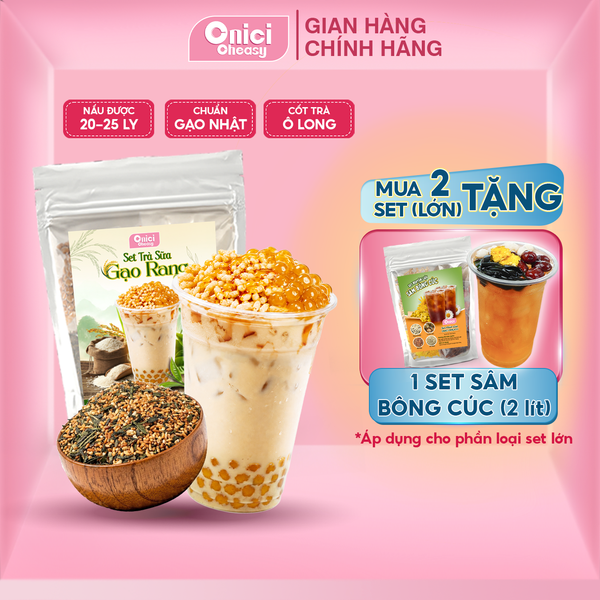 SET TRÀ SỮA GẠO RANG thành phẩm (25-30 ly)