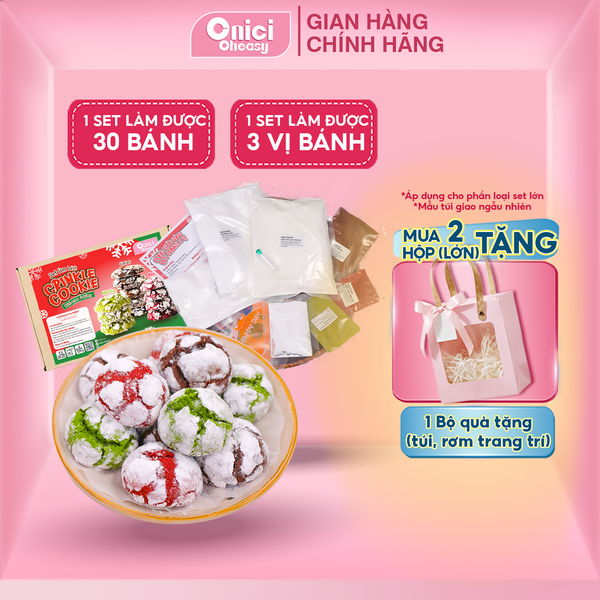 Set nguyên liệu Bánh Crinkle 30 CÁI - 3 VỊ