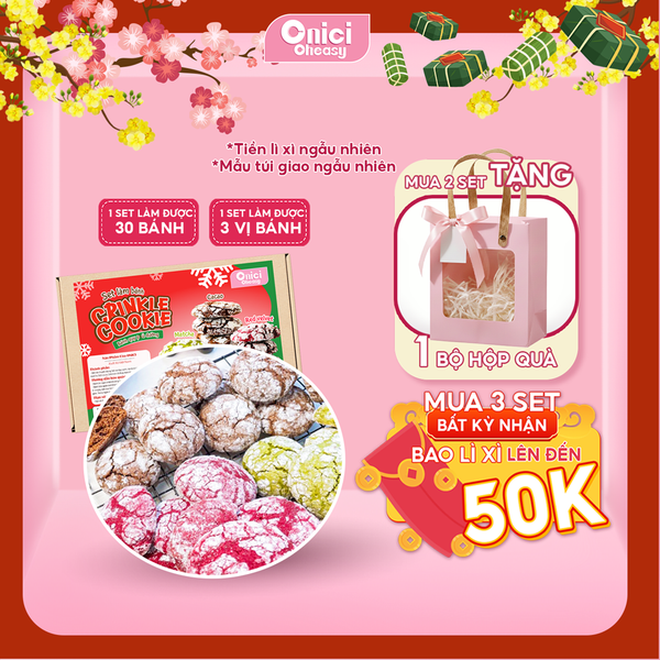 Set nguyên liệu Bánh Crinkle 30 CÁI - 3 VỊ