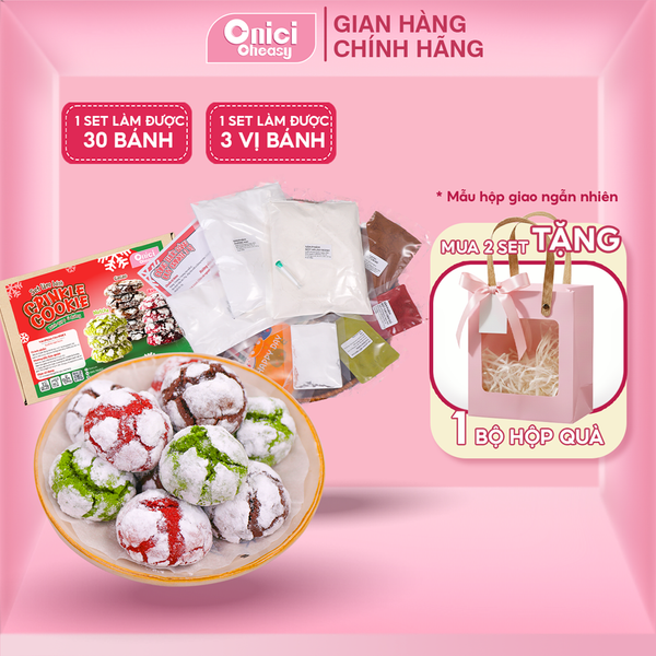 Set nguyên liệu Bánh Crinkle 30 CÁI - 3 VỊ