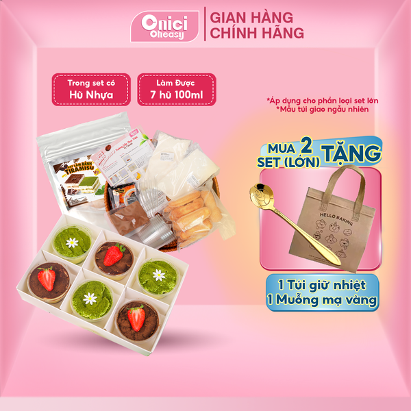 Set nguyên liệu Bánh Tiramisu (set 1 vị) thành phẩm 750ml