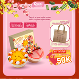  Set nguyên liệu Bánh mousse kèm HỘP GIẤY thượng hạng 2 vị chanh dây và dâu thành phẩm 750ml/bánh 