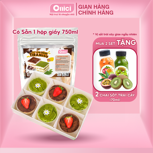 Set nguyên liệu Bánh Tiramisu (set 1 vị) thành phẩm 750ml