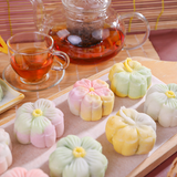  Set nguyên liệu Bánh Trung Thu Dẻo (6 bánh _ 5 màu _ 3 vị nhân) 75G/1 bánh 