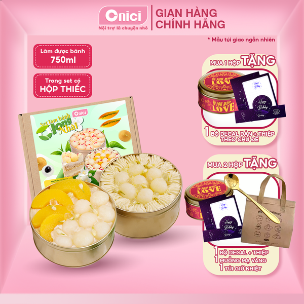 Set nguyên liệu làm bánh Bánh Ô Long Nhài (Hộp Thiếc 700ml)