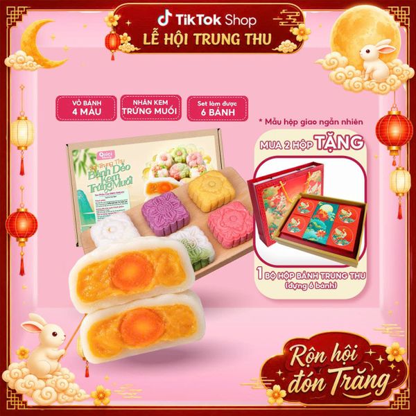 SET NGUYÊN LIỆU LÀM BÁNH TRUNG THU DẺO TRỨNG MUỐI – ( 2 phân loại ) bánh 100 gram | BẾP CỦA MẸ ONICI