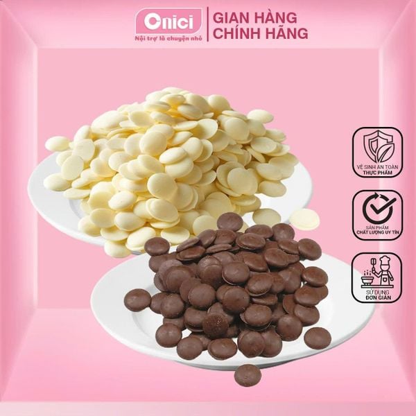 Socola đen, socola trắng 110gr - 250gr tự chọn nguyên liệu làm chocolate bark