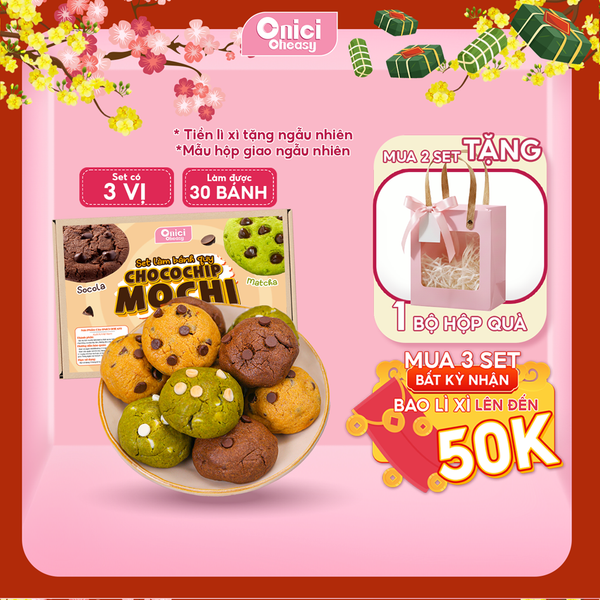 Chocochip Mochi 3 vị  Thành Phẩm 30 cái