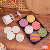  Khuôn làm bánh trung thu cho bánh 100gram, 4 mặt Hoa văn giao ngẫn nhiên Bếp Của Mẹ ONICI | ONICI OHEASY 
