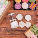  Khuôn làm bánh trung thu cho bánh 100gram, 4 mặt Hoa văn giao ngẫn nhiên Bếp Của Mẹ ONICI | ONICI OHEASY 