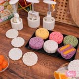  Khuôn làm bánh trung thu cho bánh 100gram, 4 mặt Hoa văn giao ngẫn nhiên Bếp Của Mẹ ONICI | ONICI OHEASY 