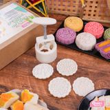  Khuôn làm bánh trung thu cho bánh 100gram, 4 mặt Hoa văn giao ngẫn nhiên Bếp Của Mẹ ONICI | ONICI OHEASY 