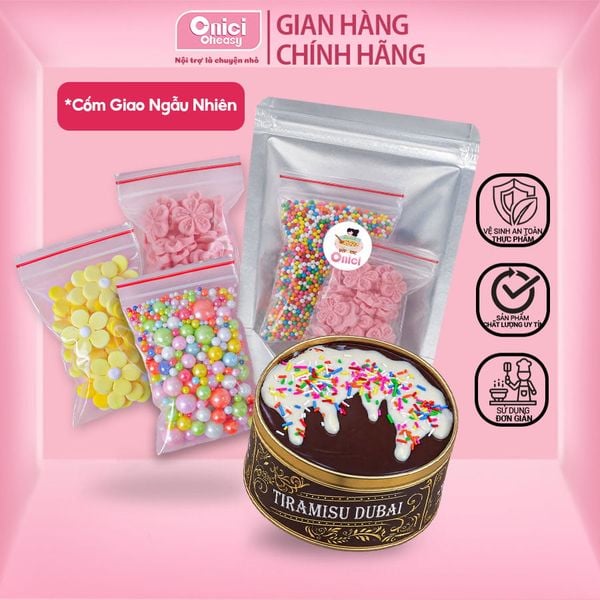 Toppinp cốm màu, kẹo đường hoa mai đào trang trí bánh kem, bánh tiramisu, socola Bếp Của Mẹ ONICI | ONICI OHEASY