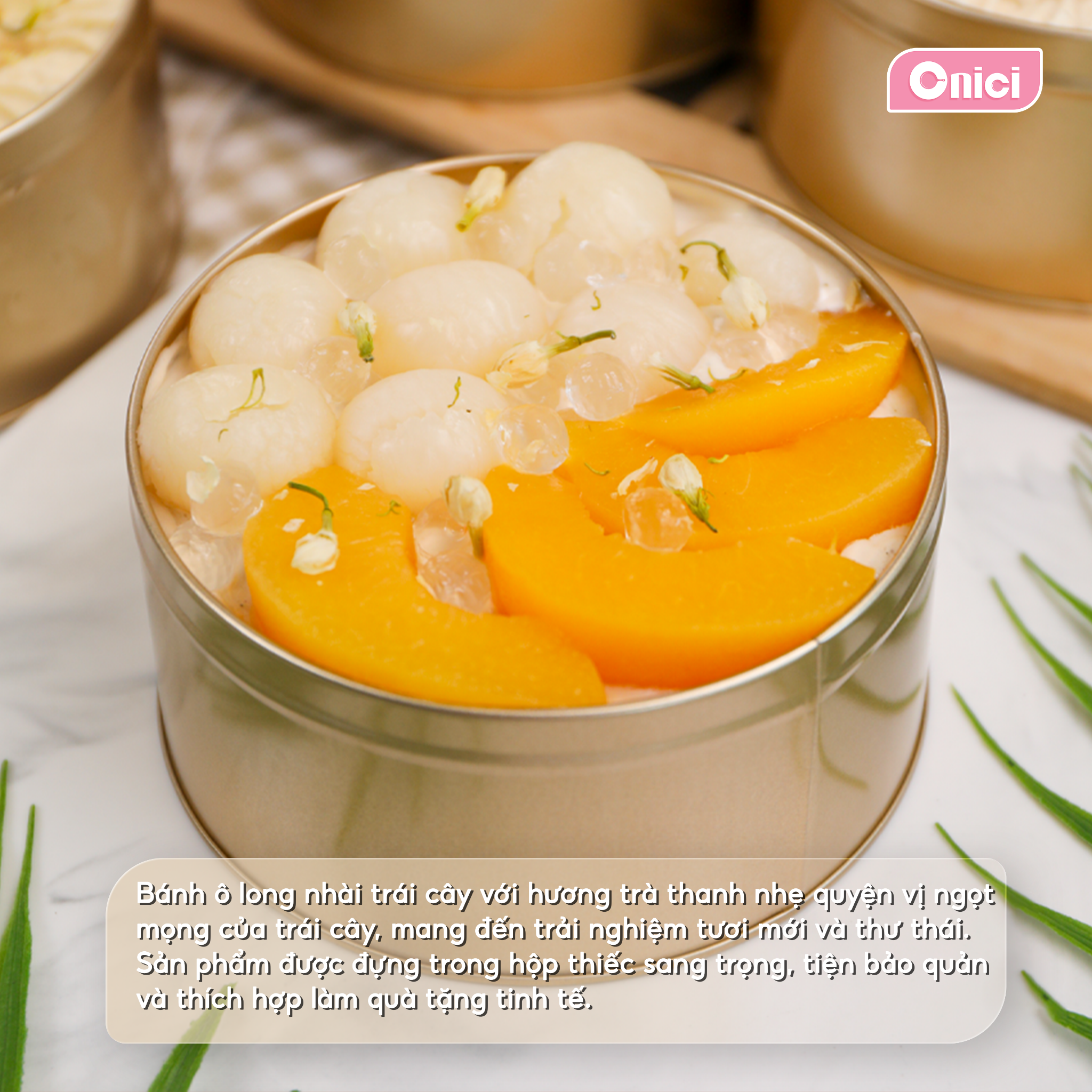  Set nguyên liệu làm bánh Bánh Ô Long Nhài (Hộp Thiếc 700ml) 