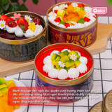  Set nguyên liệu Bánh mousse HỘP THIẾC 3 vị dâu, việt quất, chanh dây tự chọn thành phẩm 750ml/bánh 