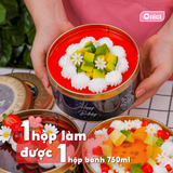  Set nguyên liệu Bánh mousse HỘP THIẾC 3 vị dâu, việt quất, chanh dây tự chọn thành phẩm 750ml/bánh 