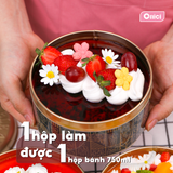  Set nguyên liệu Bánh mousse HỘP THIẾC 3 vị dâu, việt quất, chanh dây tự chọn thành phẩm 750ml/bánh 