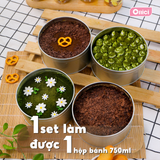  Set nguyên liệu làm Bánh tiramisu (hộp thiếc) 700ml 