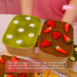  Set nguyên liệu làm Bánh tiramisu (set 2 vị) 12-14 hũ (100ml/hũ) hoặc 2 hộp giấy oval (750ml/hộp) 