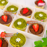  Set nguyên liệu làm Bánh tiramisu (set 2 vị) 12-14 hũ (100ml/hũ) hoặc 2 hộp giấy oval (750ml/hộp) 