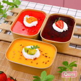  Set nguyên liệu Bánh mousse kèm HỘP GIẤY thượng hạng 2 vị chanh dây và dâu thành phẩm 750ml/bánh 