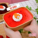  Set nguyên liệu Bánh mousse kèm HỘP GIẤY thượng hạng 2 vị chanh dây và dâu thành phẩm 750ml/bánh 