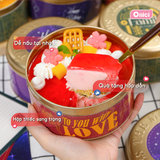  Set nguyên liệu Bánh mousse HỘP THIẾC 3 vị dâu, việt quất, chanh dây tự chọn thành phẩm 750ml/bánh 