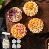  Khuôn làm bánh trung thu cho bánh 100gram, 4 mặt Hoa văn giao ngẫn nhiên Bếp Của Mẹ ONICI | ONICI OHEASY 