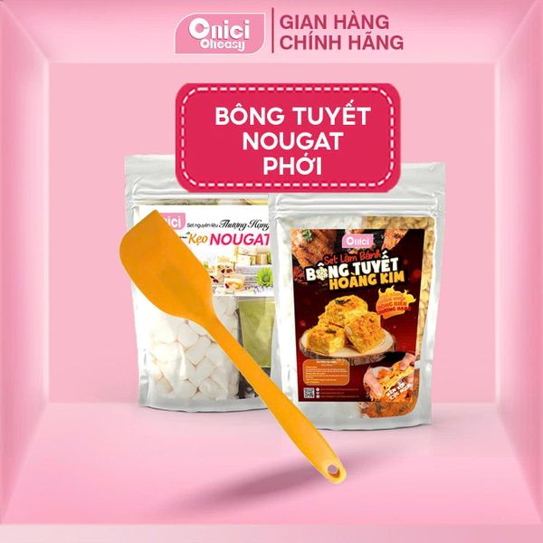 Combo Tết Bánh Bông Tuyết + Nougat Thượng Hạng Kèm dụng cụ