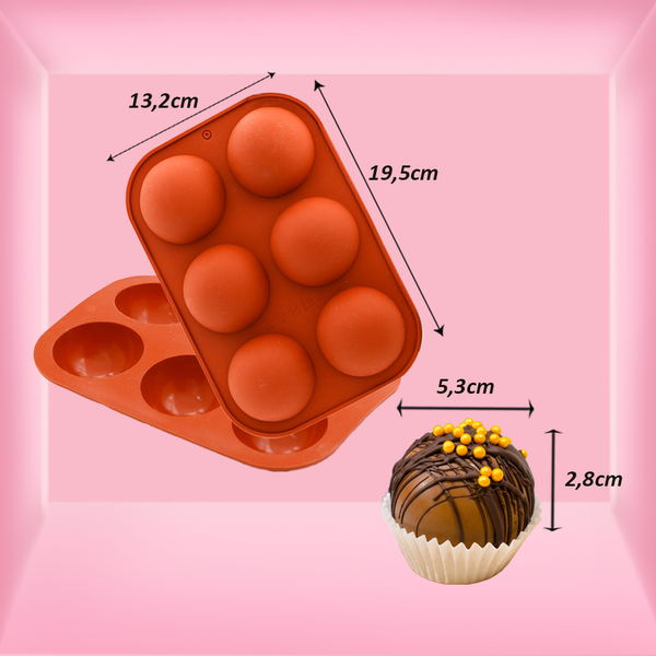 Khuôn Silicon tròn (làm socola)
