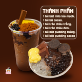  Set nguyên liệu Milo Dầm trân châu pudiing Thành phẩm 10-12 ly milo dầm FULL TOPPING 