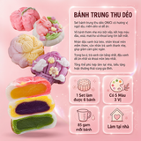  Set nguyên liệu Bánh Trung Thu Dẻo (6 bánh _ 5 màu _ 3 vị nhân) 75G/1 bánh 