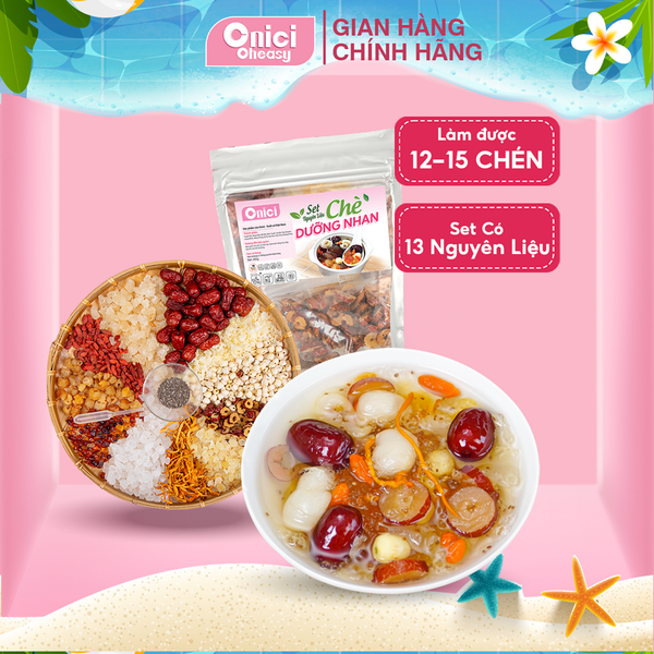 Set nguyên liệu nấu Chè dưỡng nhan (265gram) 12-15 chén