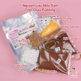  Set nguyên liệu Milo Dầm trân châu pudiing Thành phẩm 10-12 ly milo dầm FULL TOPPING 