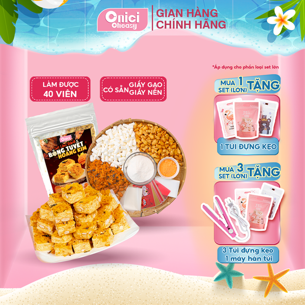 Set nguyên liệu làm Bánh bông tuyết (40 viên)