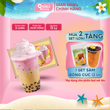  Set nguyên liệu Trà sữa Muối Hồng Himalaya thành phẩm 12 Ly 