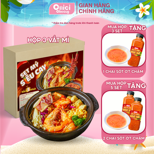 Set nguyên liệu Mì cay (Combo 3 - 5 gói)