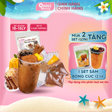  Set nguyên liệu Milo Dầm trân châu pudiing Thành phẩm 10-12 ly milo dầm FULL TOPPING 
