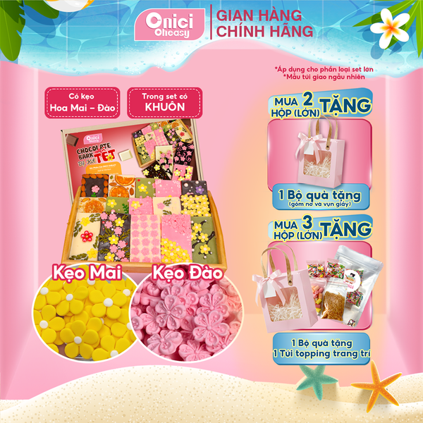 Set nguyên liệu Chocolate Bark, socola thanh thành phẩm 6 THANH 3 VỊ