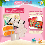  SET NGUYÊN LIỆU LÀM BÁNH TRUNG THU DẺO TRỨNG MUỐI (2 phân loại ) + KHUÔN bánh 100gram | BẾP CỦA MẸ ONICI 