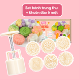  COMBO SET NGUYÊN LIỆU LÀM BÁNH TRUNG THU DẺO 3 LOẠI NHÂN + KHUÔN | BẾP CỦA MẸ ONICI 