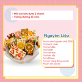  Set nguyên liệu làm Socola bark 60 viên (Có Sẵn Khuôn) 