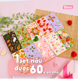  Set nguyên liệu làm Socola bark 60 viên (Có Sẵn Khuôn) 
